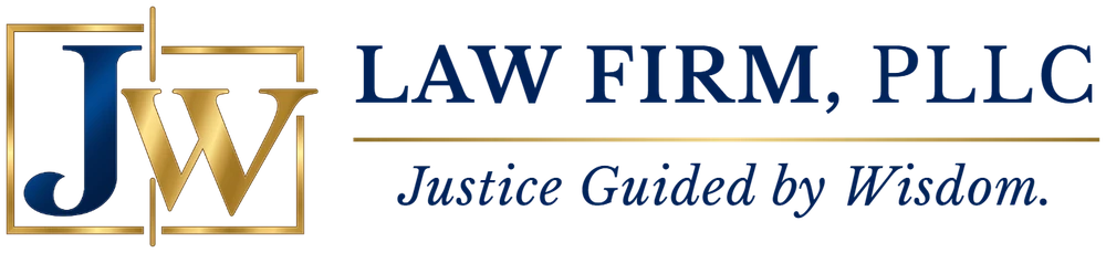 JW Law Firm, PLLC logo - Justice Guided by Wisdom.